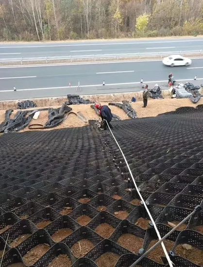 Prix ​​des murs de soutènement en plastique de stabilisation des routes de contrôle de l'érosion des géocellules géosynthétiques